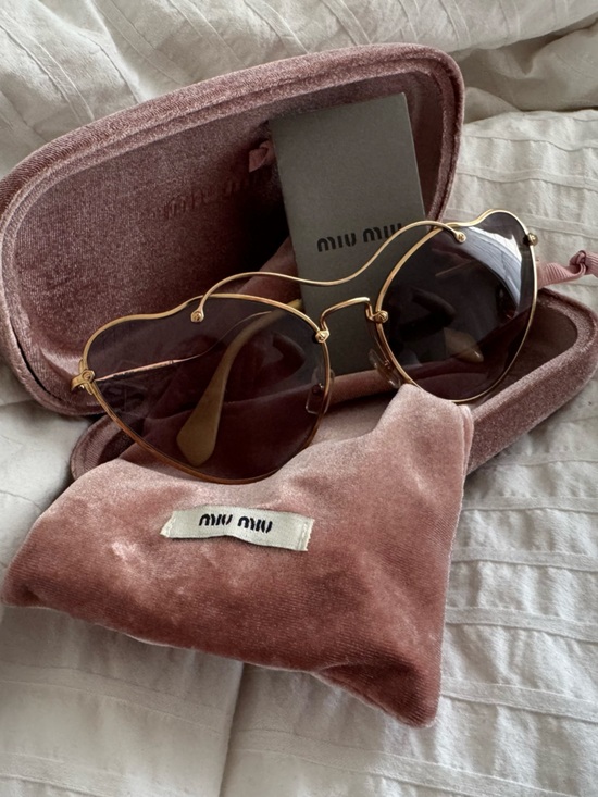 Miu Miu Accessories - MIU MIU Cat Eye Gold Sunglasses “SCENIQUE”